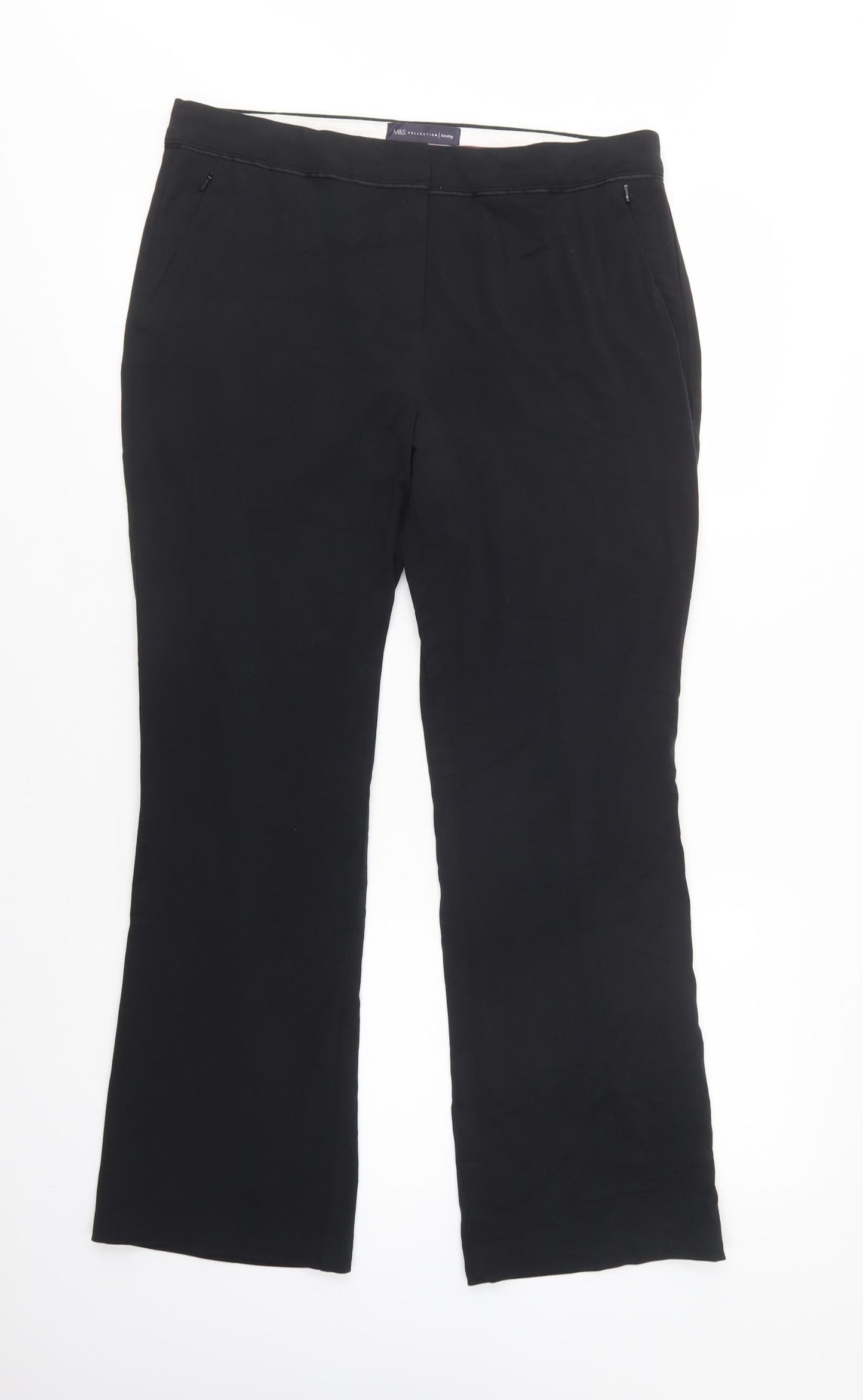 Womens UK Size 12 Marks and Spencer Regular Fit Dress Pants Black Trousers