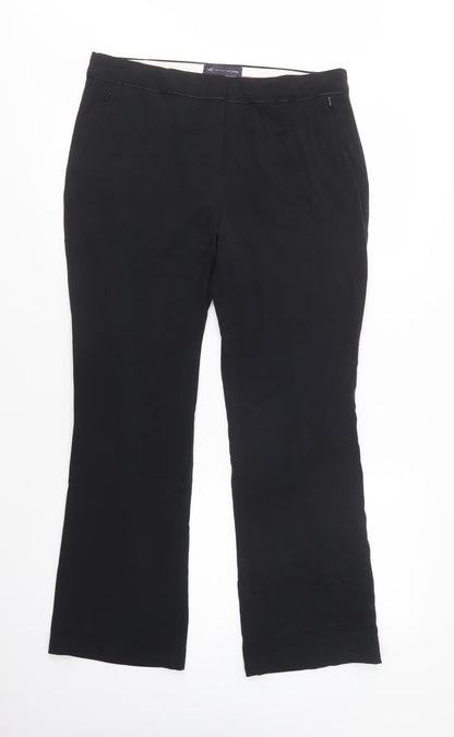 Womens UK Size 12 Marks and Spencer Regular Fit Dress Pants Black Trousers