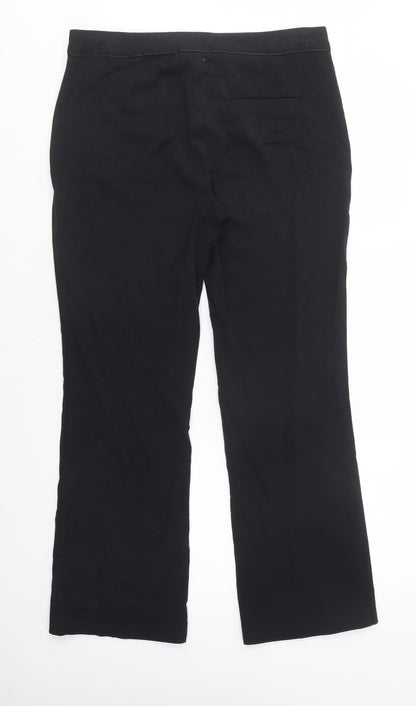 Womens UK Size 12 Marks and Spencer Regular Fit Dress Pants Black Trousers