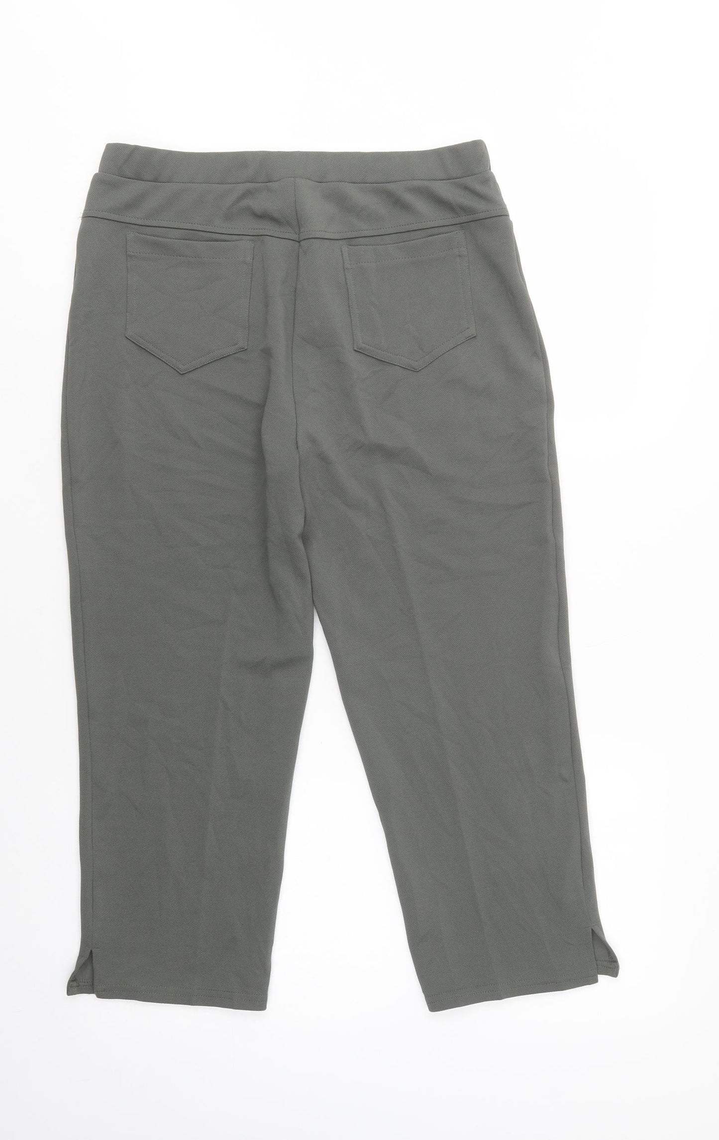 Womens UK Size 14 Afibel Regular Fit  Green Trousers