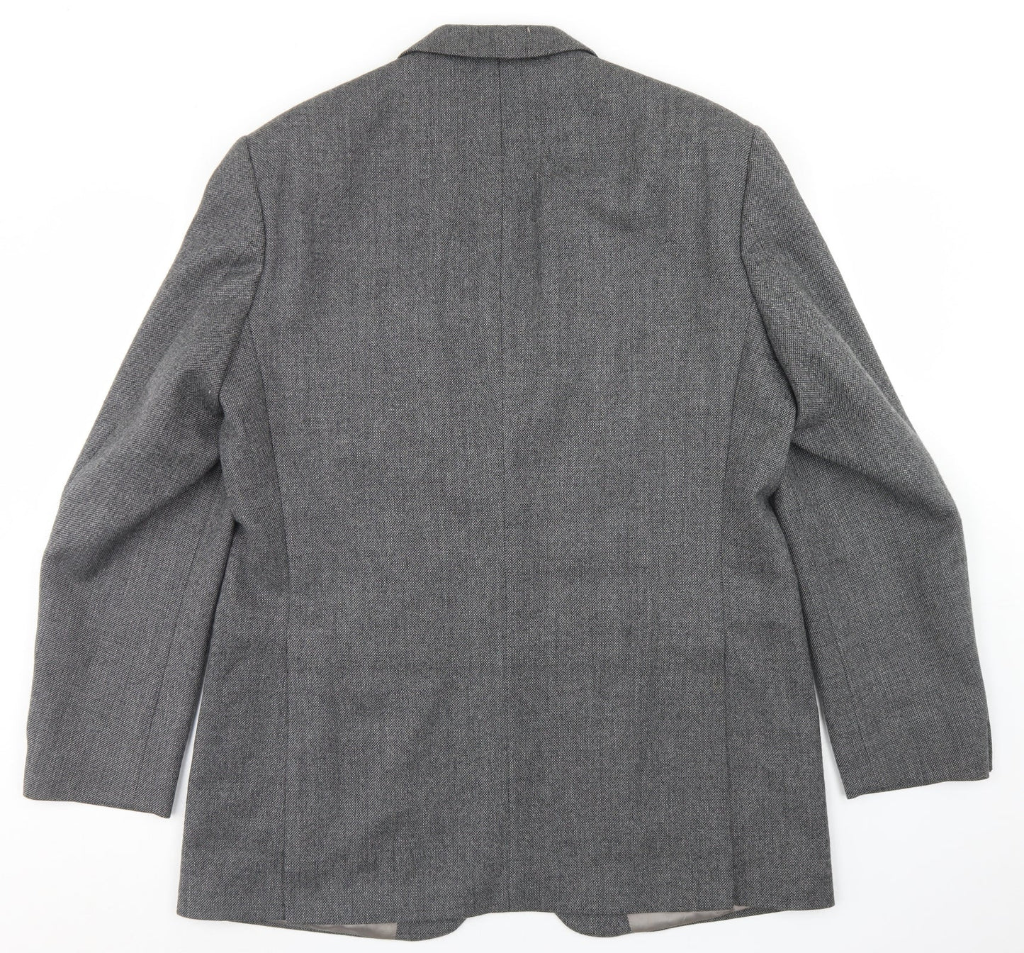 Preworn Mens Grey  Polyester Jacket Blazer Size 40