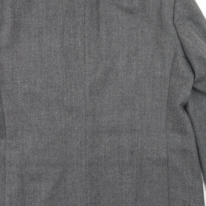 Preworn Mens Grey  Polyester Jacket Blazer Size 40