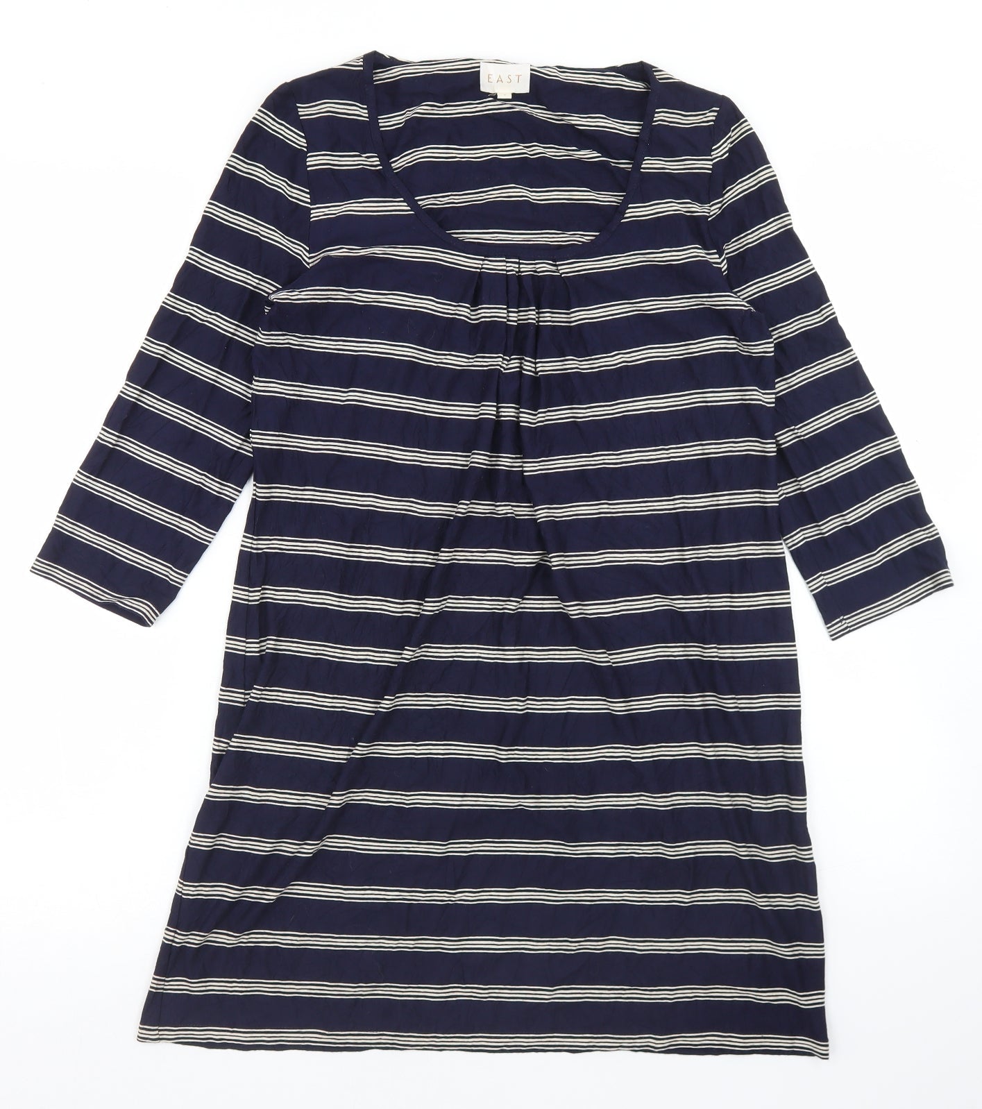 Womens UK Size 8 EAST Blue Tunic T-Shirt