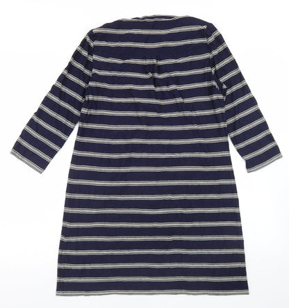 Womens UK Size 8 EAST Blue Tunic T-Shirt