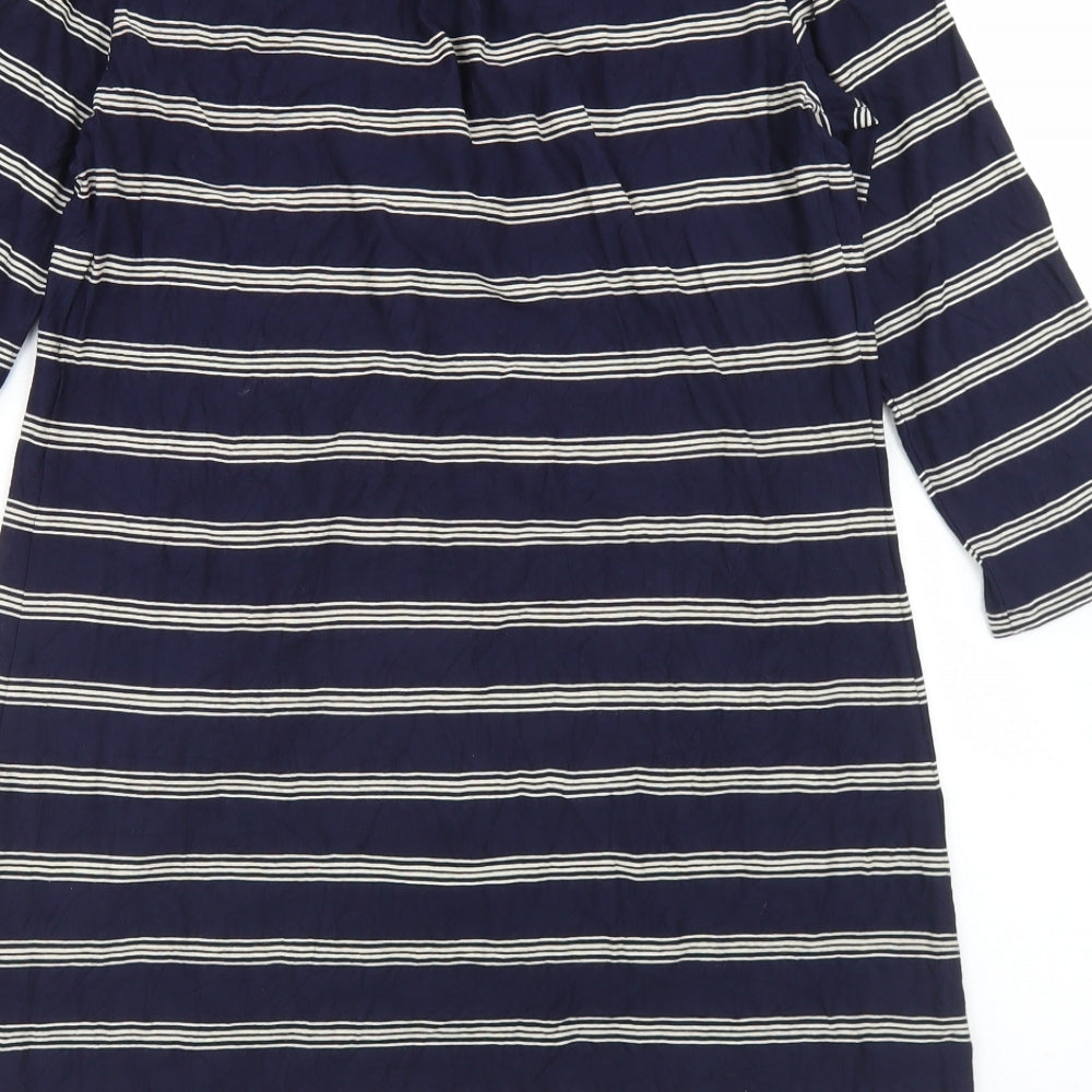 Womens UK Size 8 EAST Blue Tunic T-Shirt