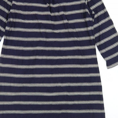 Womens UK Size 8 EAST Blue Tunic T-Shirt