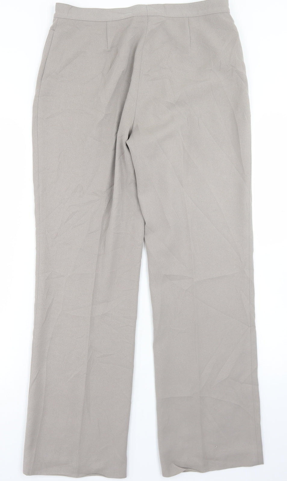 DEVERNOIS Womens Beige  Polyester Dress Pants Trousers Size 30 in L29 in Regular Button