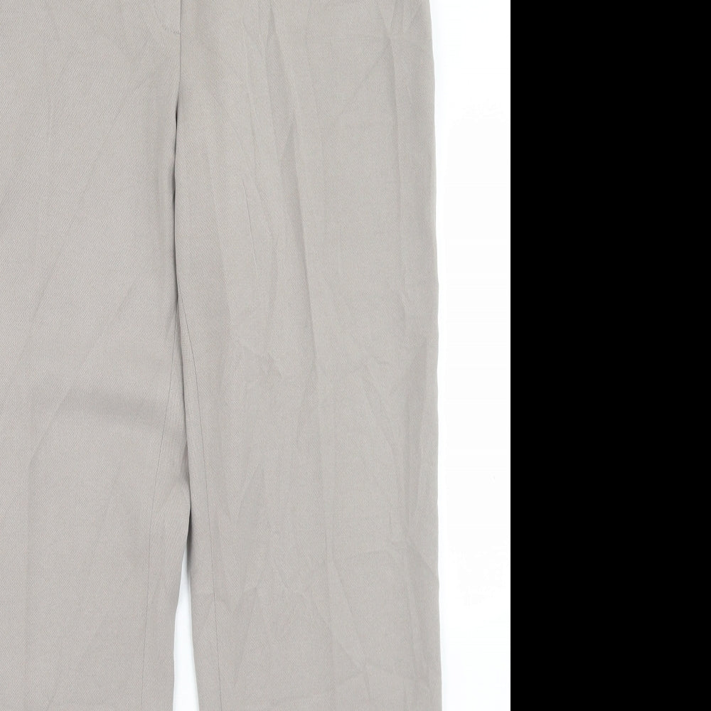 DEVERNOIS Womens Beige  Polyester Dress Pants Trousers Size 30 in L29 in Regular Button