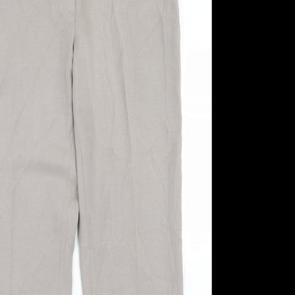 DEVERNOIS Womens Beige  Polyester Dress Pants Trousers Size 30 in L29 in Regular Button