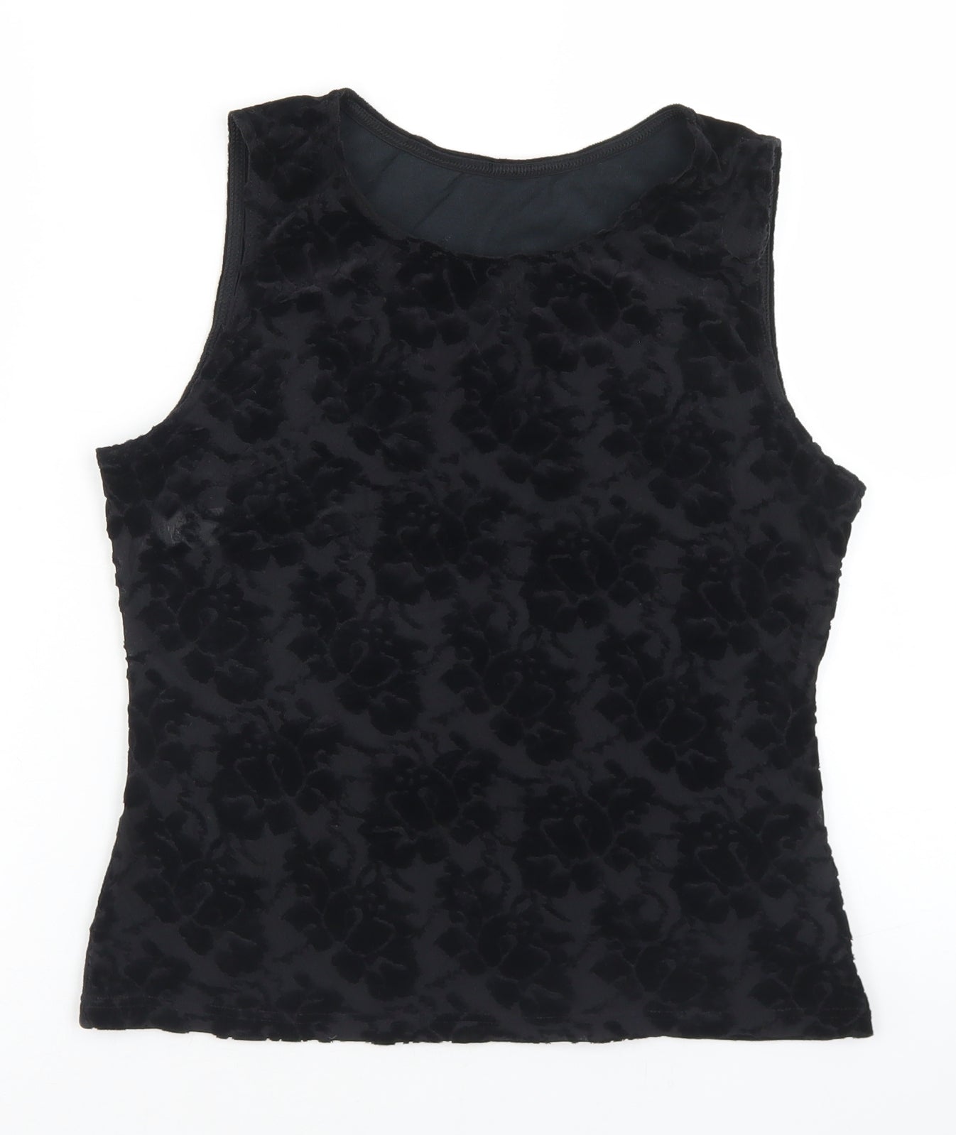Womens UK Size 14 Marks and Spencer Black Cropped Tank
