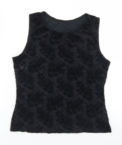 Womens UK Size 14 Marks and Spencer Black Cropped Tank