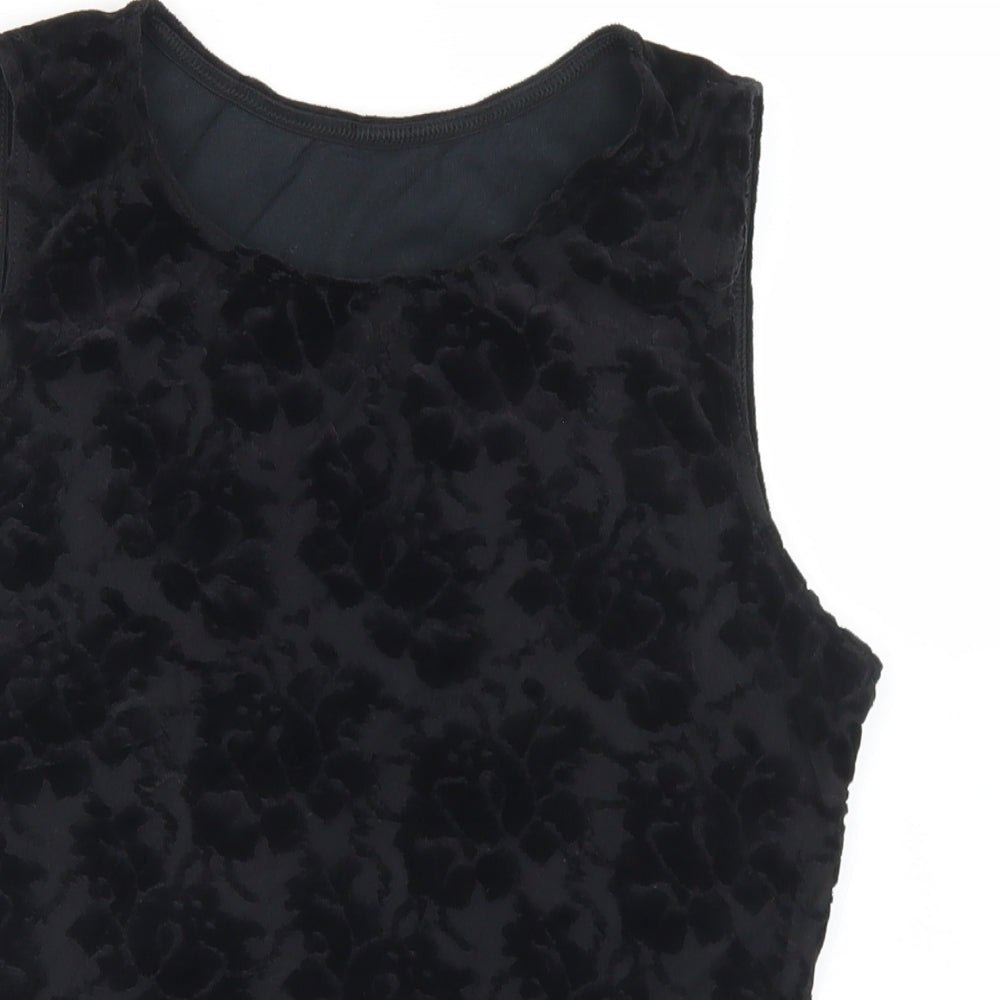 Womens UK Size 14 Marks and Spencer Black Cropped Tank