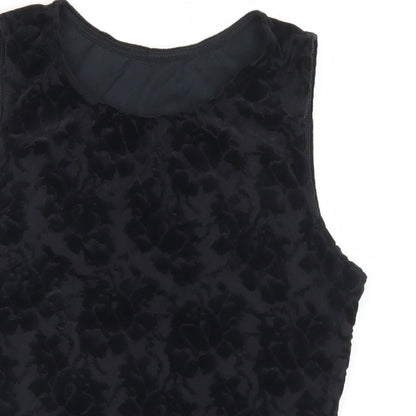Womens UK Size 14 Marks and Spencer Black Cropped Tank