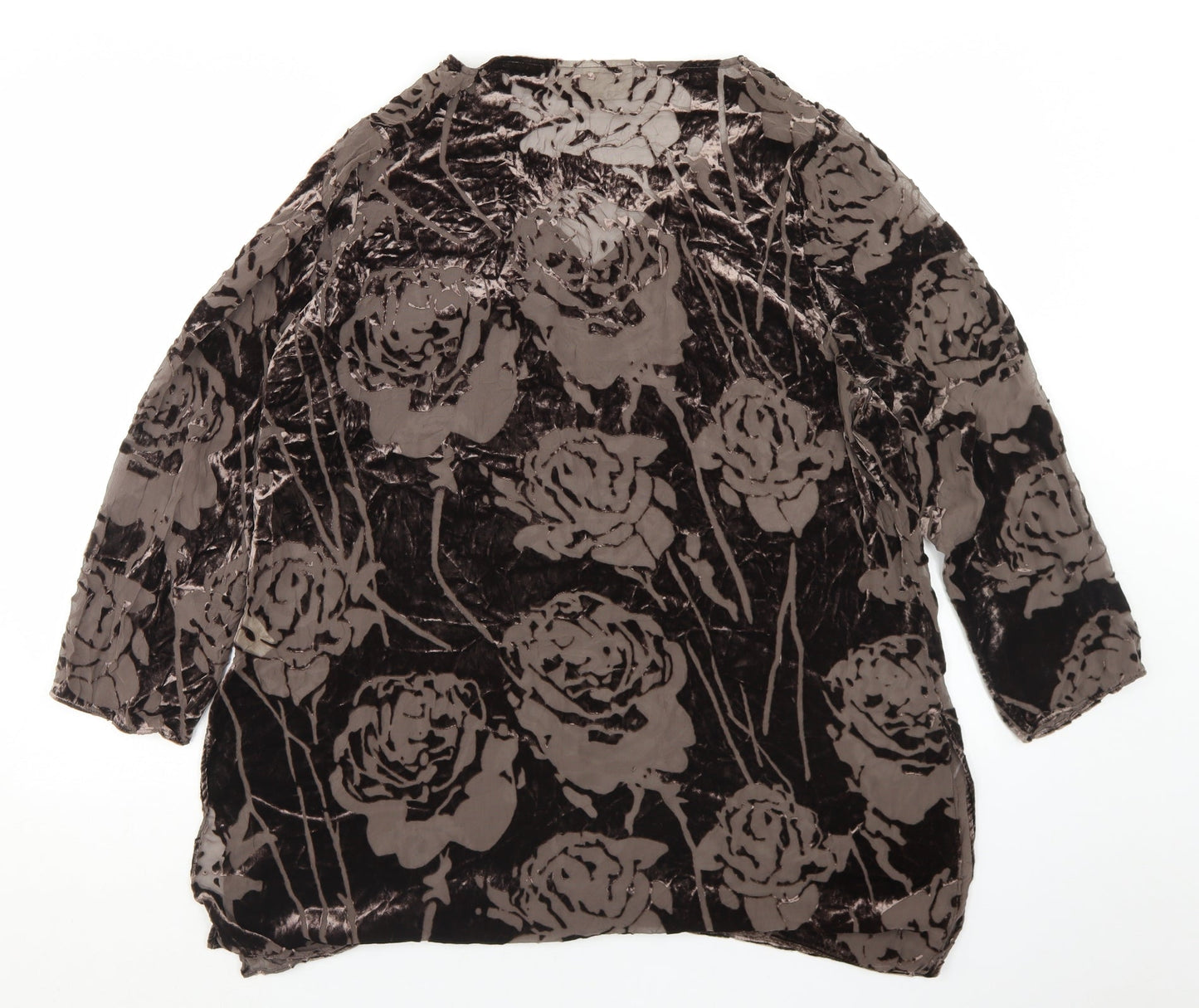 Womens UK Size 16 Ann Harvey Brown Basic Blouse