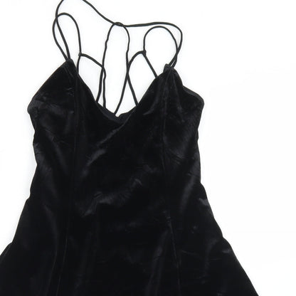 Pins and Needles Womens Black  Polyester Slip Dress  Size S  Round Neck