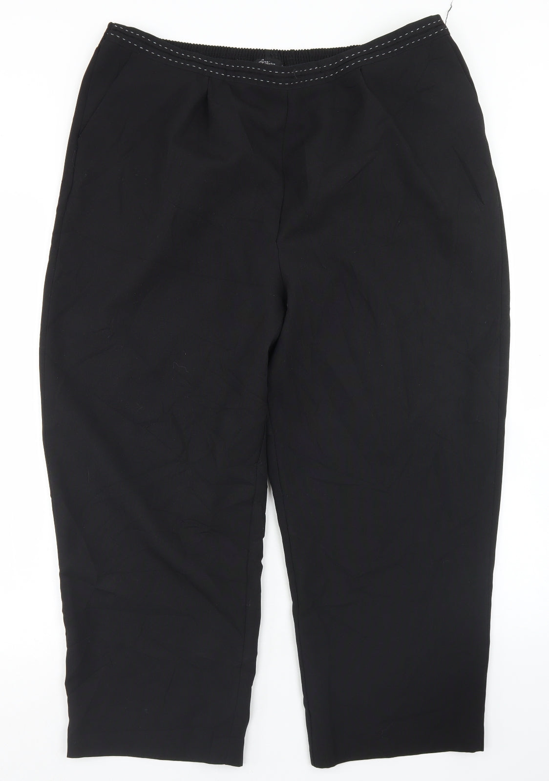 Bm Collection Womens Black  Polyester Dress Pants Trousers Size 20 L24 in Regular