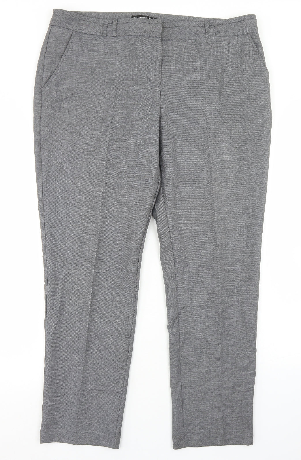 Womens UK Size 16 Atmosphere Regular Fit Dress Pants Grey Trousers