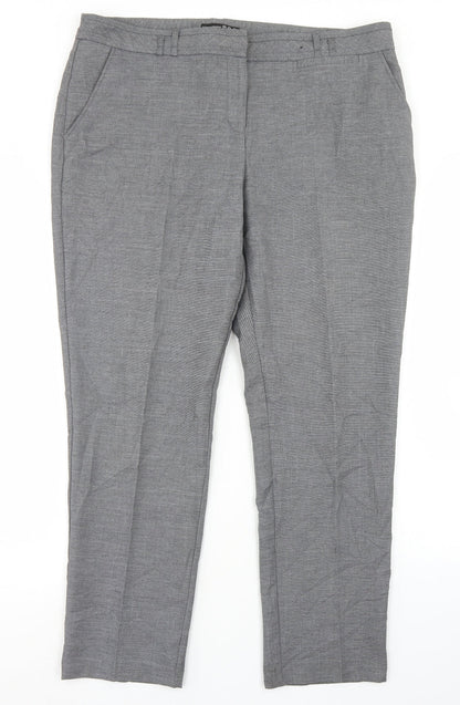 Womens UK Size 16 Atmosphere Regular Fit Dress Pants Grey Trousers