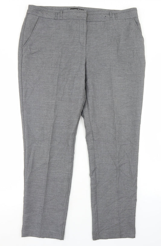 Womens UK Size 16 Atmosphere Regular Fit Dress Pants Grey Trousers
