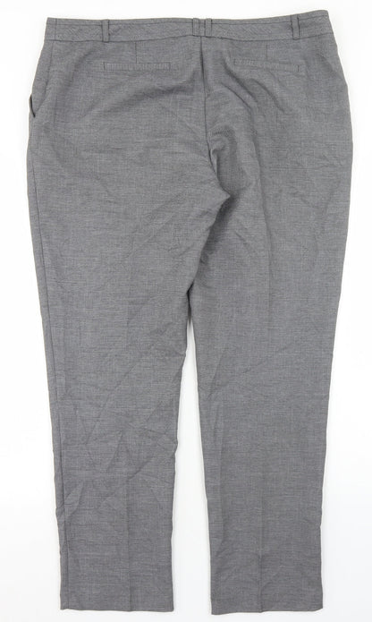 Womens UK Size 16 Atmosphere Regular Fit Dress Pants Grey Trousers