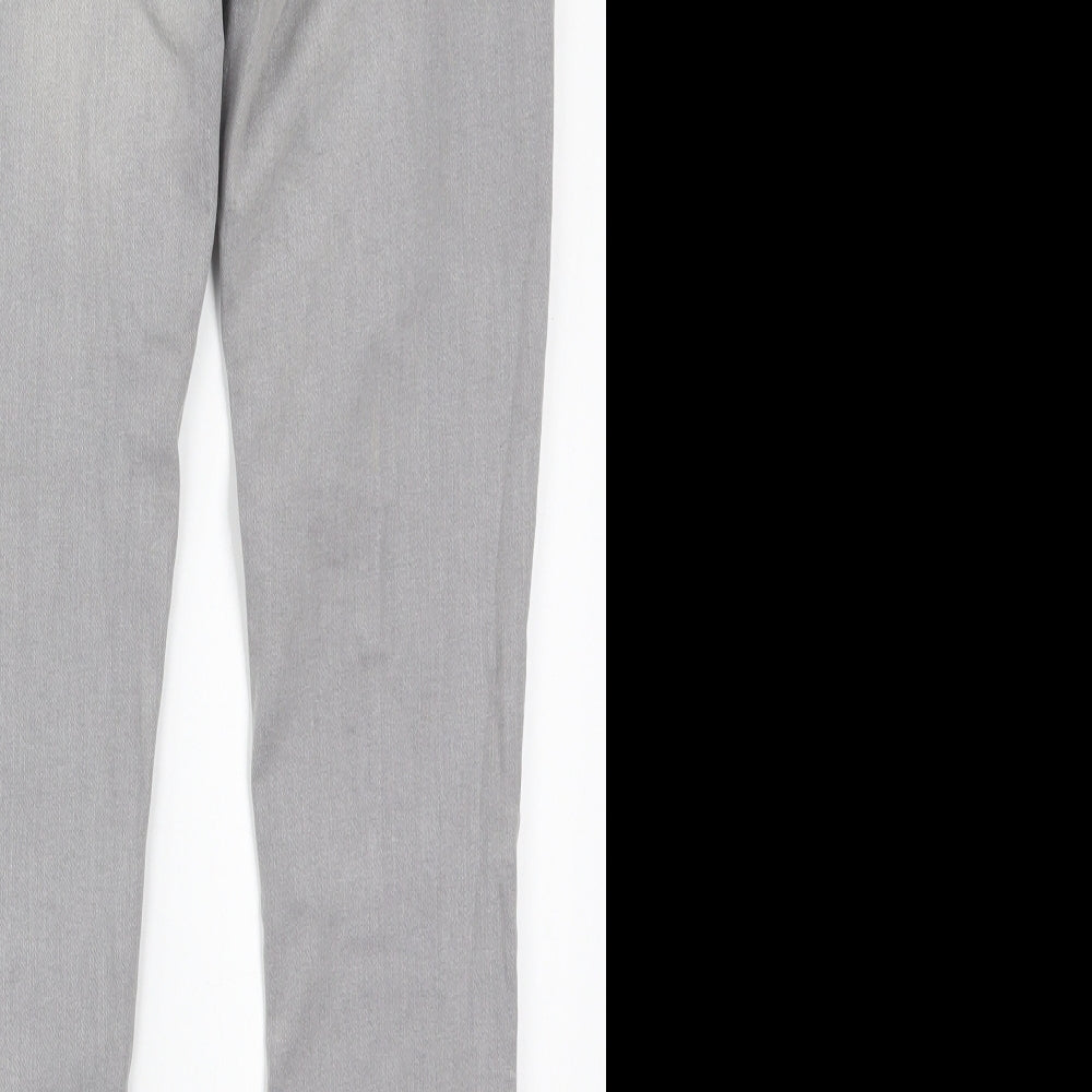 Denim Co Womens Grey  Cotton Skinny Jeans Size 10 L28.5 in Regular Button