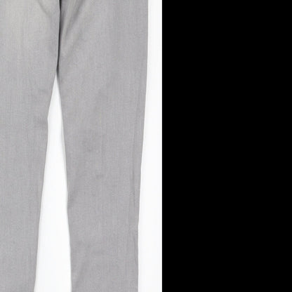 Denim Co Womens Grey  Cotton Skinny Jeans Size 10 L28.5 in Regular Button