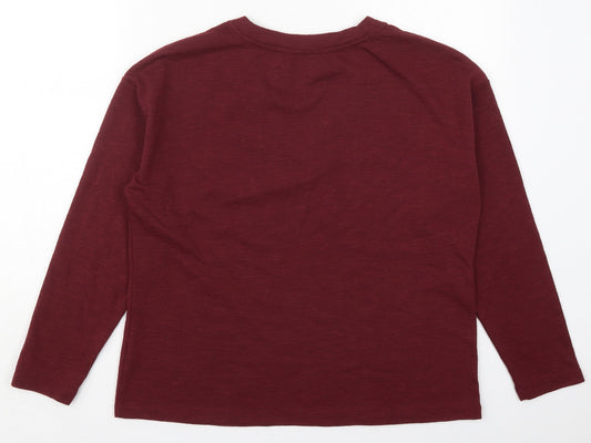 Dunnes Womens Red  Polyester Pullover Sweatshirt Size M  Pullover
