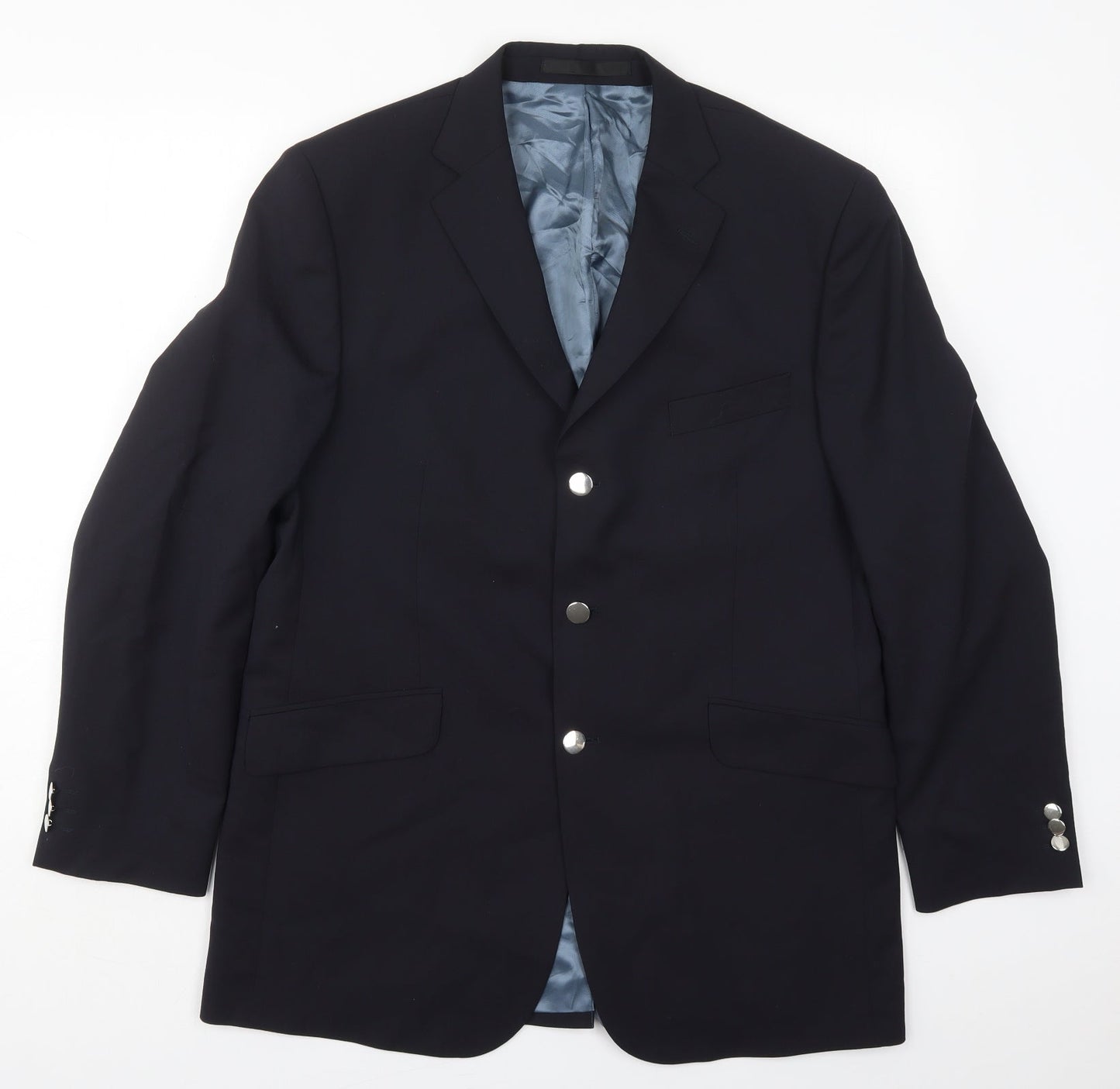 Mens UK Size 42 Impressions Regular Blue Suit Jacket