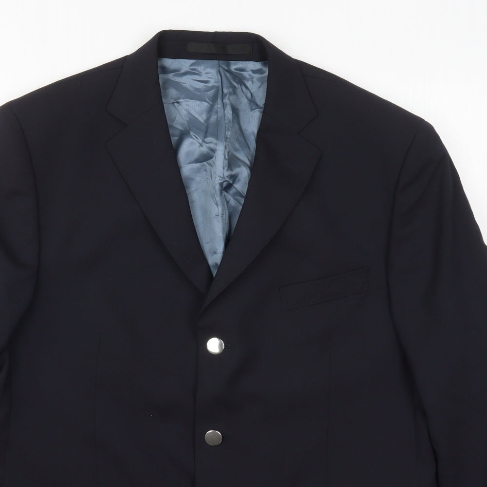 Mens UK Size 42 Impressions Regular Blue Suit Jacket
