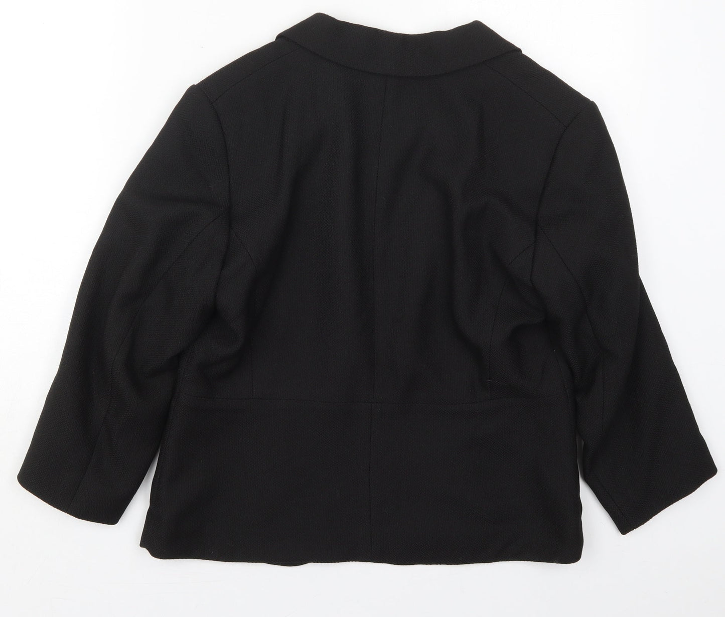 H&M Womens Black  Polyester Jacket Blazer Size 12