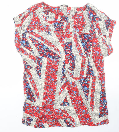 Womens UK Size 6 NEXT Multicoloured Basic Blouse