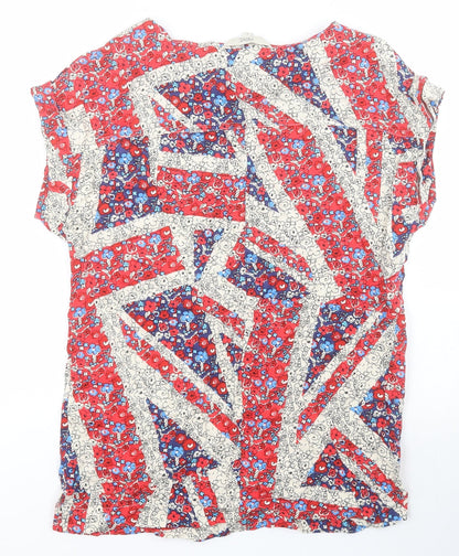 Womens UK Size 6 NEXT Multicoloured Basic Blouse