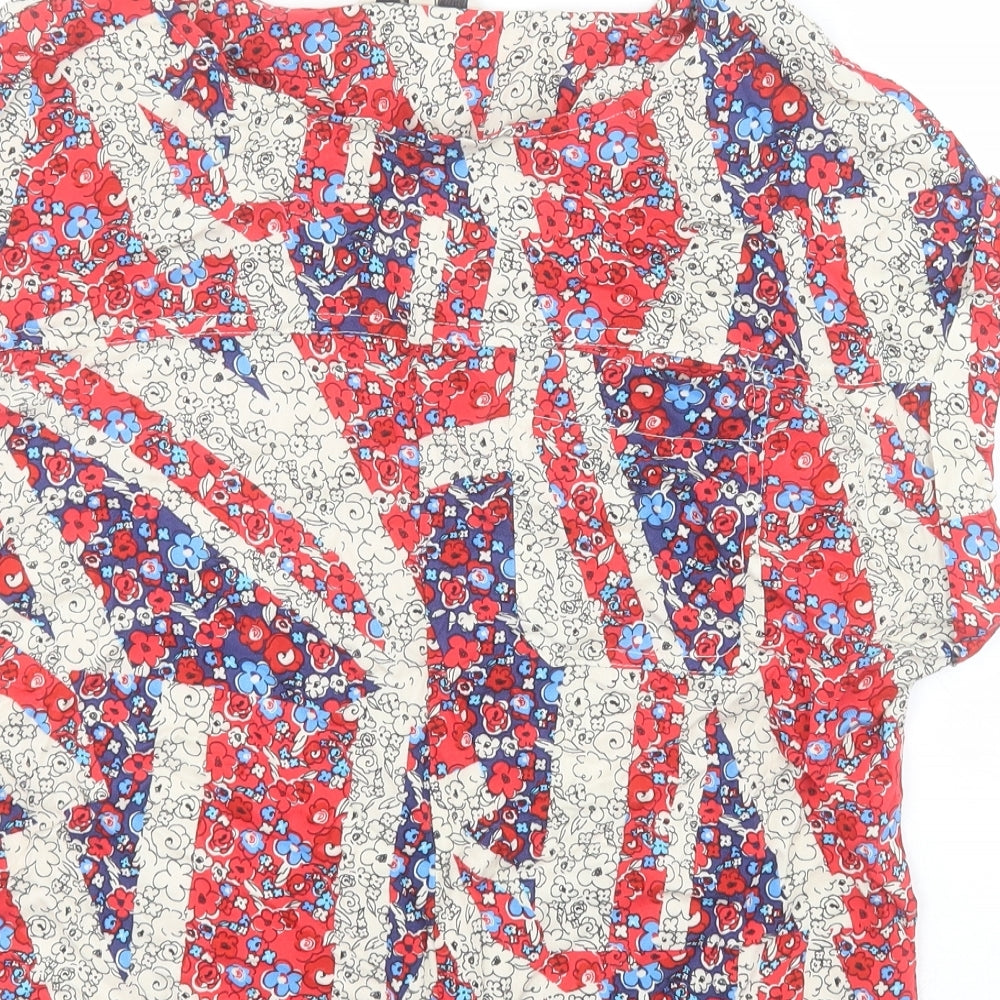 Womens UK Size 6 NEXT Multicoloured Basic Blouse