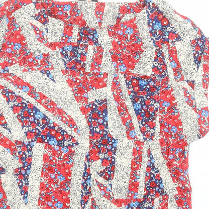 Womens UK Size 6 NEXT Multicoloured Basic Blouse