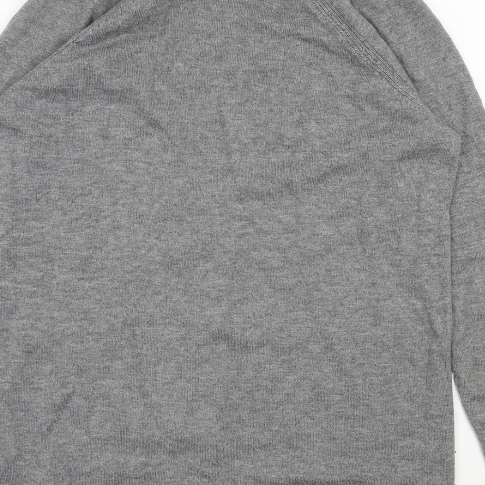 Gap Womens Grey V-Neck  Nylon Cardigan Jumper Size S