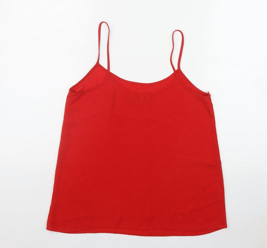 Papaya Womens Red  Polyester Camisole Tank Size 8 Scoop Neck