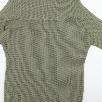 TU Womens Green Round Neck  Acrylic Pullover Jumper Size 12