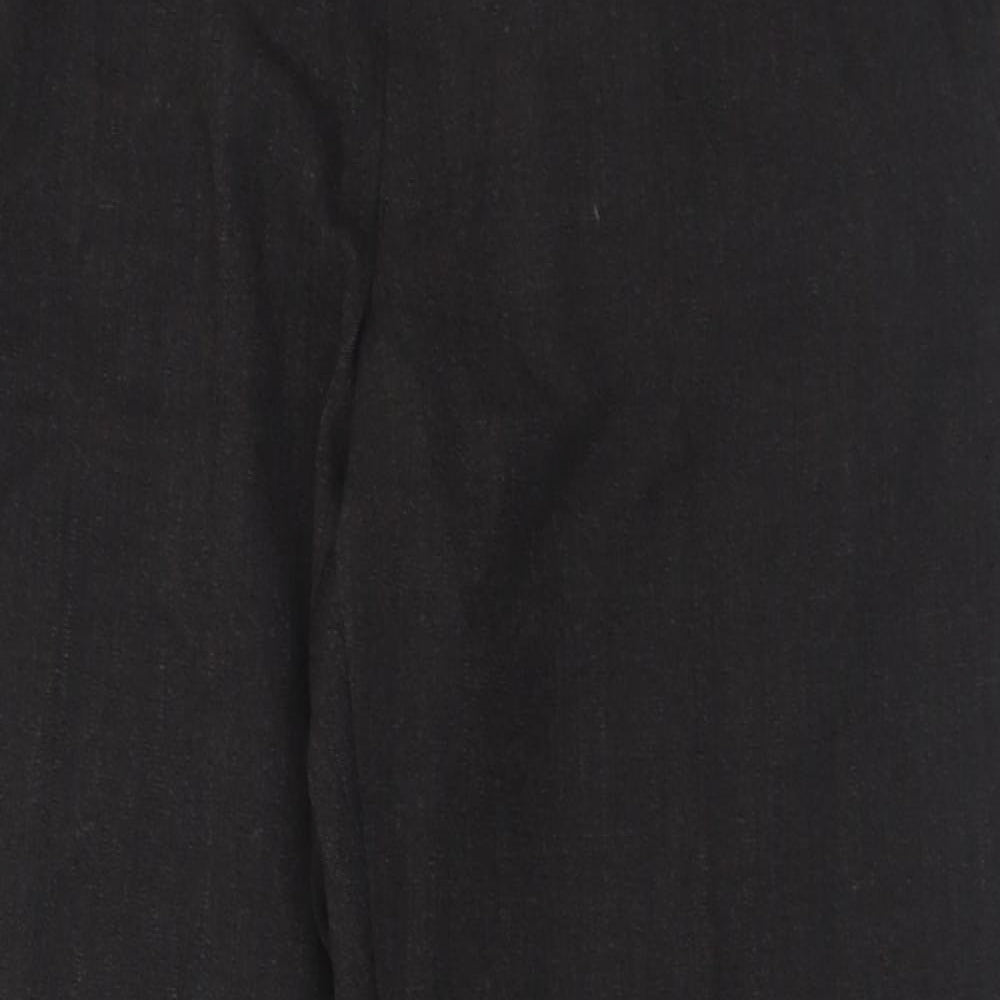 Marks and Spencer Mens Grey  Polyester Trousers  Size 34 L29 in Regular Button - Short Leg