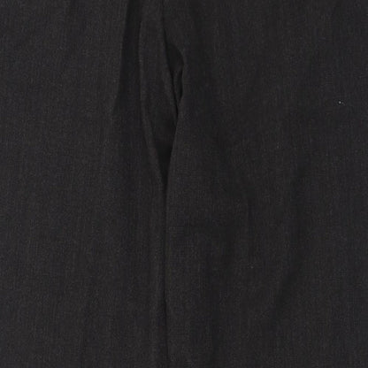 Marks and Spencer Mens Grey  Polyester Trousers  Size 34 L29 in Regular Button - Short Leg