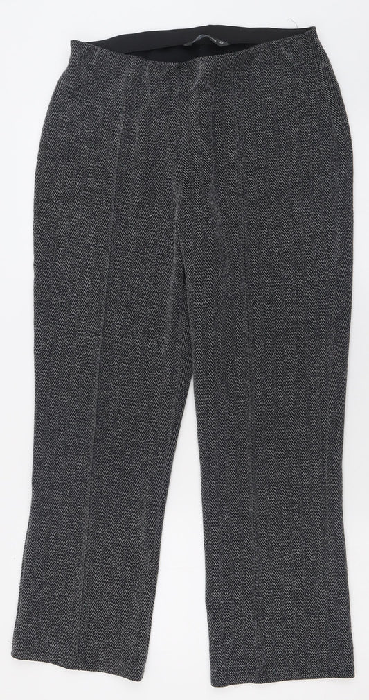 Womens UK Size 12 bonmarch Regular Fit  Grey Trousers