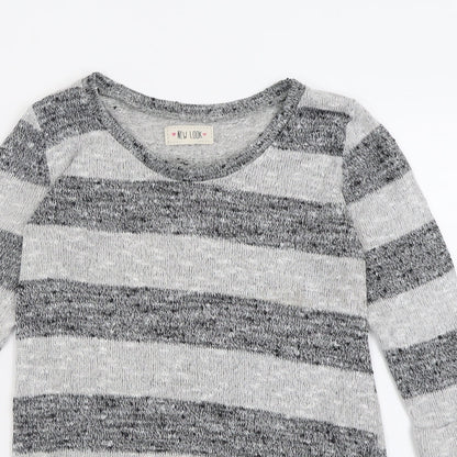 Womens UK Size 8 New Look Grey Pullover Jumper