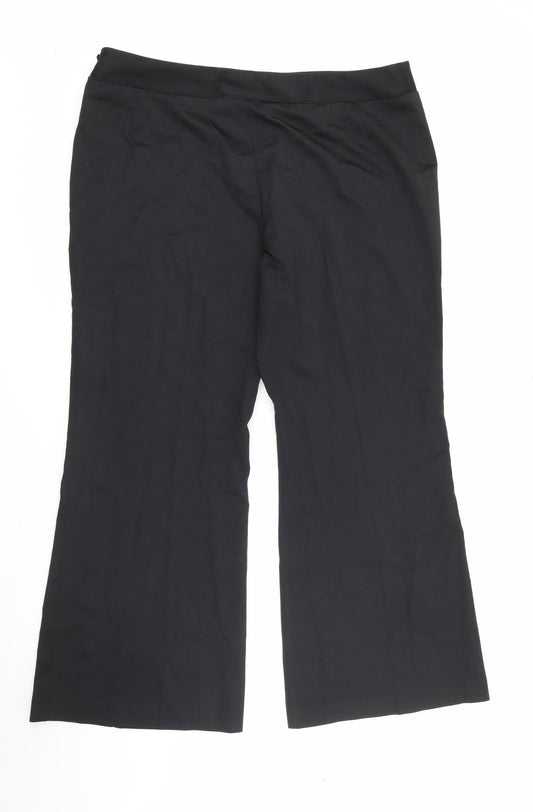 Impressions Womens Black  Polyester Trousers  Size 20 L29 in Regular Button
