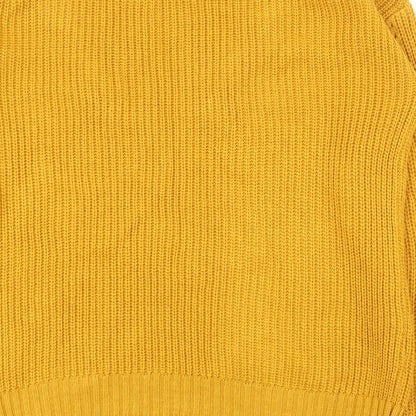 Primark Womens Yellow Crew Neck  Acrylic Pullover Jumper Size 10   - 10-12