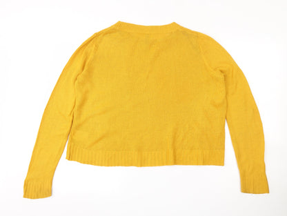 Womens UK Size S H&M Yellow Henley Jumper