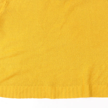 Womens UK Size S H&M Yellow Henley Jumper