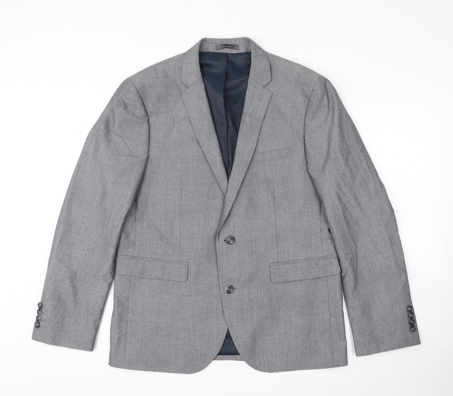 Primark Mens Grey  Polyester Jacket Suit Jacket Size 42