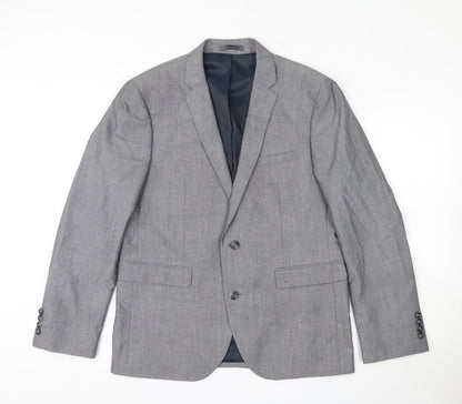 Primark Mens Grey  Polyester Jacket Suit Jacket Size 42