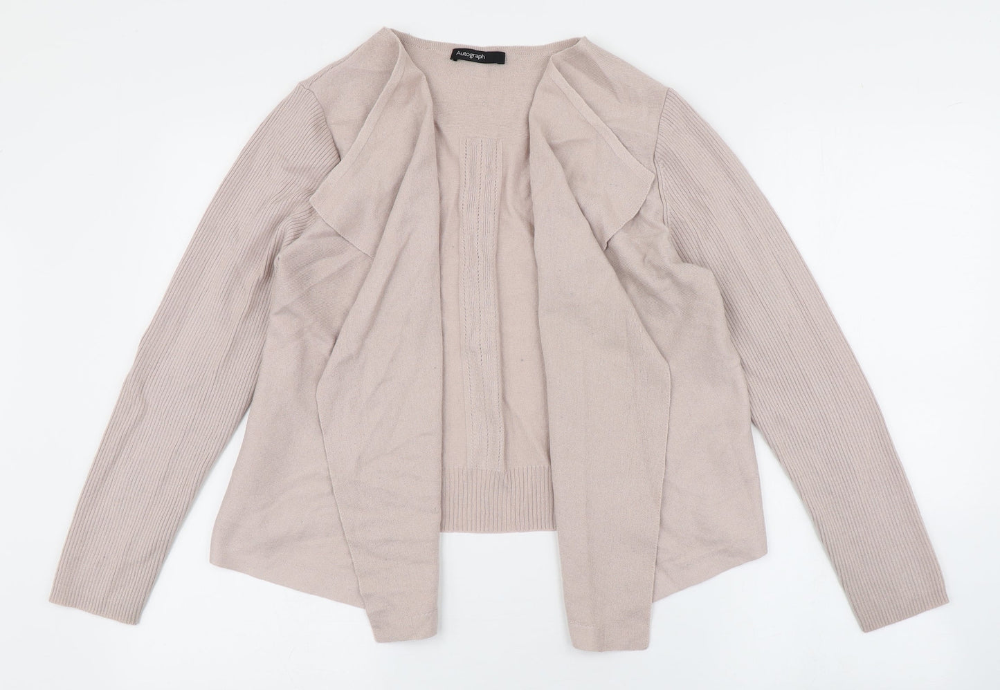 Autograph Womens Pink Collared  Polyester Cardigan Jumper Size 10