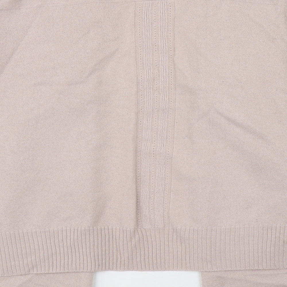 Autograph Womens Pink Collared  Polyester Cardigan Jumper Size 10