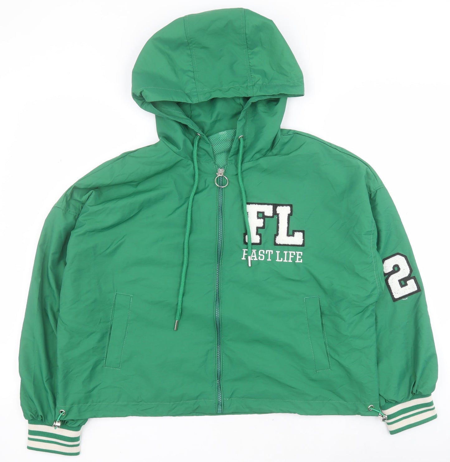 SheIn Womens Green   Bomber Jacket Jacket Size S  Zip